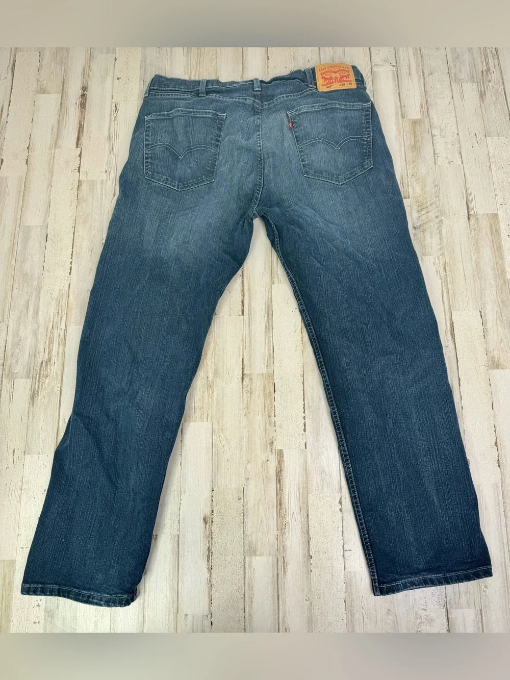 Levi's Men's 505 Regular Fit 38x30 Denim Jeans Medium Stonewash